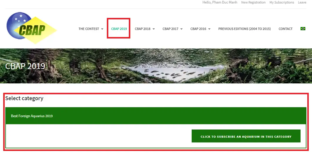 How to apply Cbap - brazil aquascaping contest