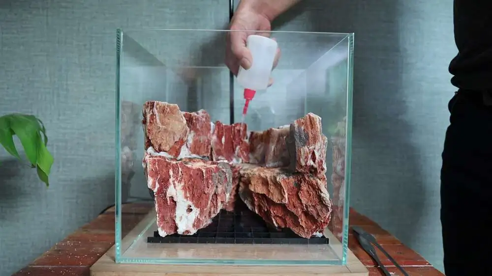 Step by step progression silver waterfall aquarium