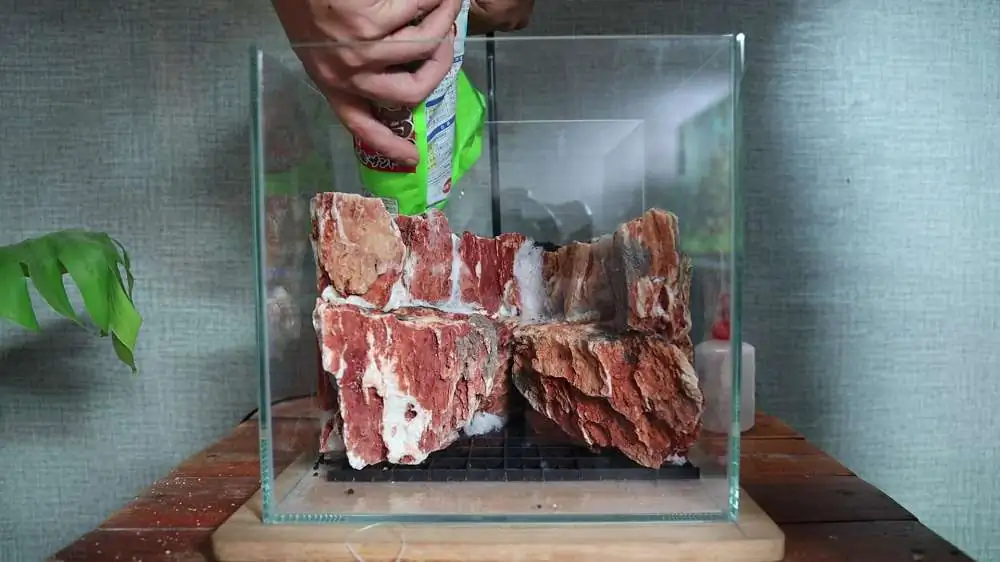 Step by step progression silver waterfall aquarium