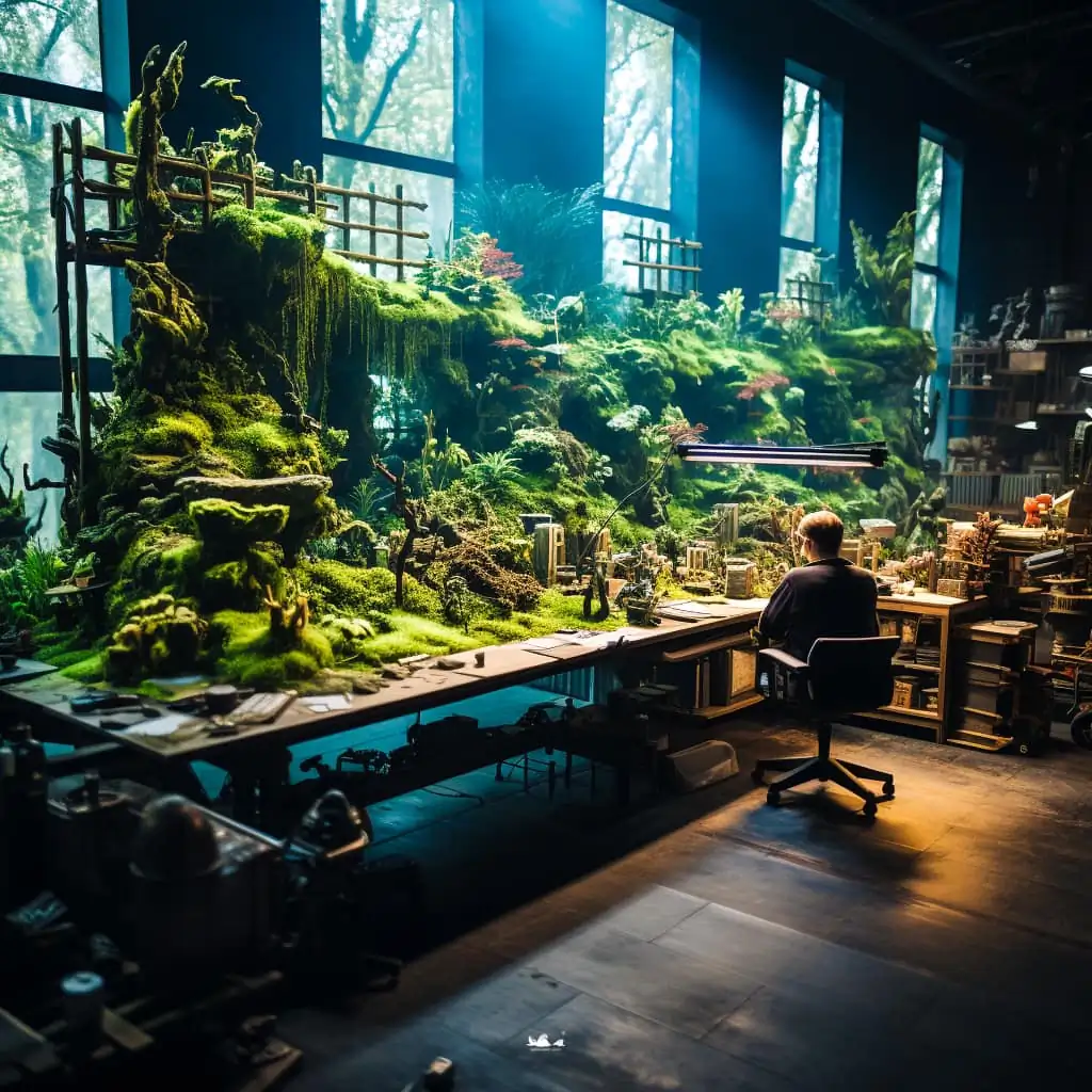 Stunning aquascapes created by AI-generated